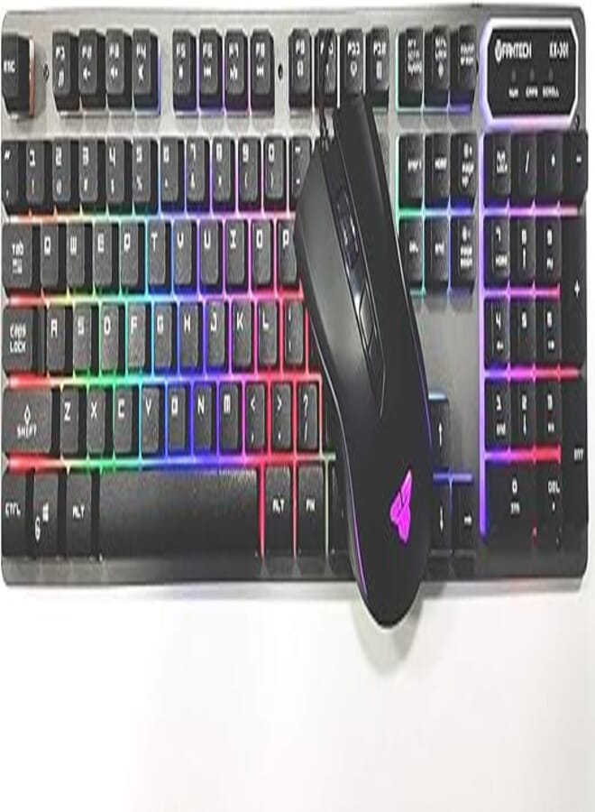 Fantech Professional LED Combo Gaming Keyboard and Mouse (Black)